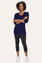Longer Length Scoop Neck 3/4 Sleeve Top